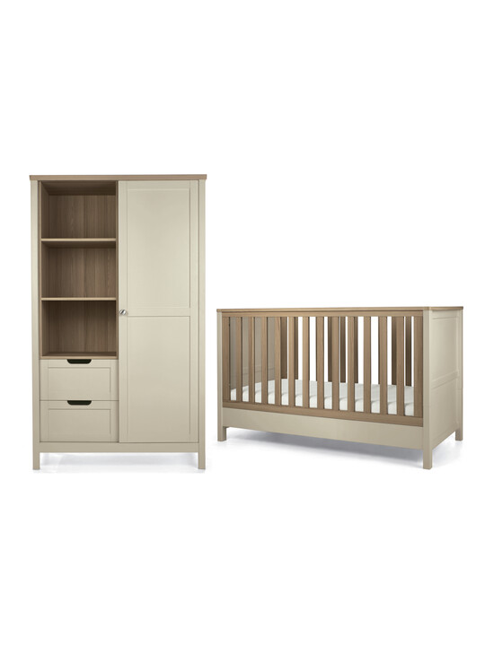 Harwell - Cashmere 2 Piece Cotbed Set with Wardrobe image number 1